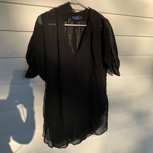 Vintage ‘70s Black Mesh Top